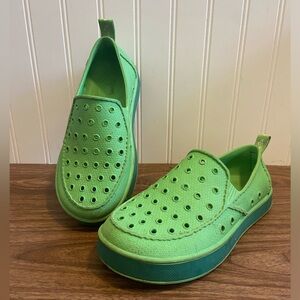 Sanuk Boys Slip On Waterproof Water Beach Pool Shoes Green Size 3 Big Kid